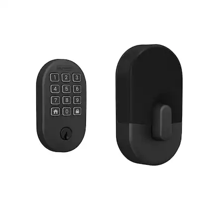Front. Schlage - Schlage Arrive Matte Black Steel Wi-Fi Deadbolt.