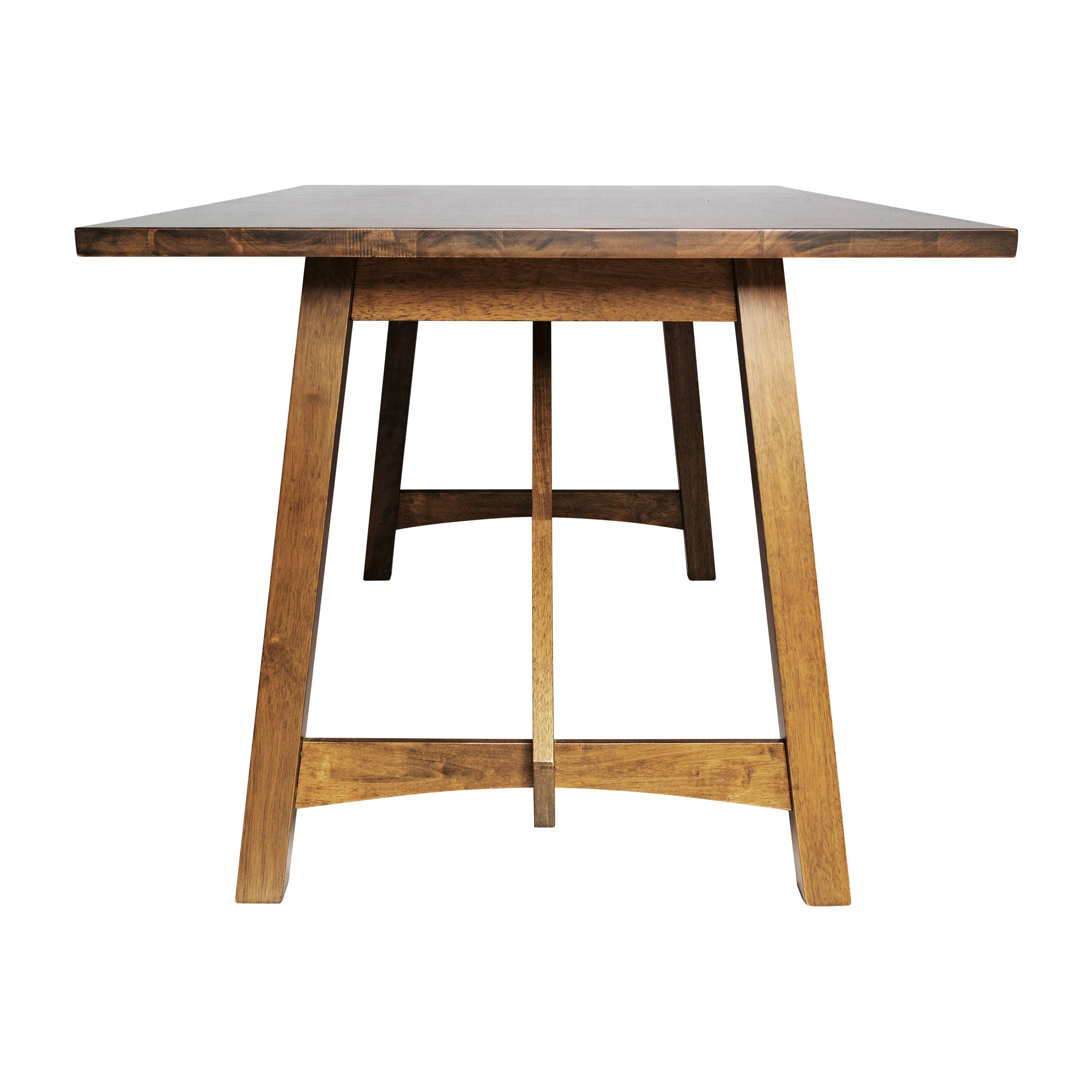 Alt View 7. Emma + Oliver - Lawson Farmhouse Wooden Trestle Base Dining Table - Light Cappuccino.