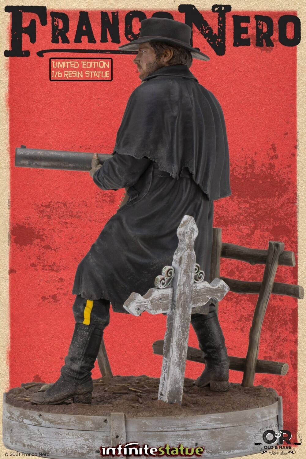 FRANCO NERO  
LIMITED EDITION  
1/6 RESIN STATUE  

infinitestatue  

© 2021 Franco Nero  

HISTORICAL LIMITED EDITION  
OLD & RARE
