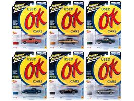 "Muscle Cars USA" 2023 Set B of 6 pieces Release 1 "OK Used Cars" 1/64 Diecast Model Cars by Johnny Lightning - Multicolor
