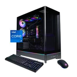 CyberPowerPC - Gaming Desktop - Intel Core i7-14700F - NVIDIA GeForce RTX 5070 12GB - 32GB DDR5 RGB - 2TB PCIe 4.0 SSD - Black