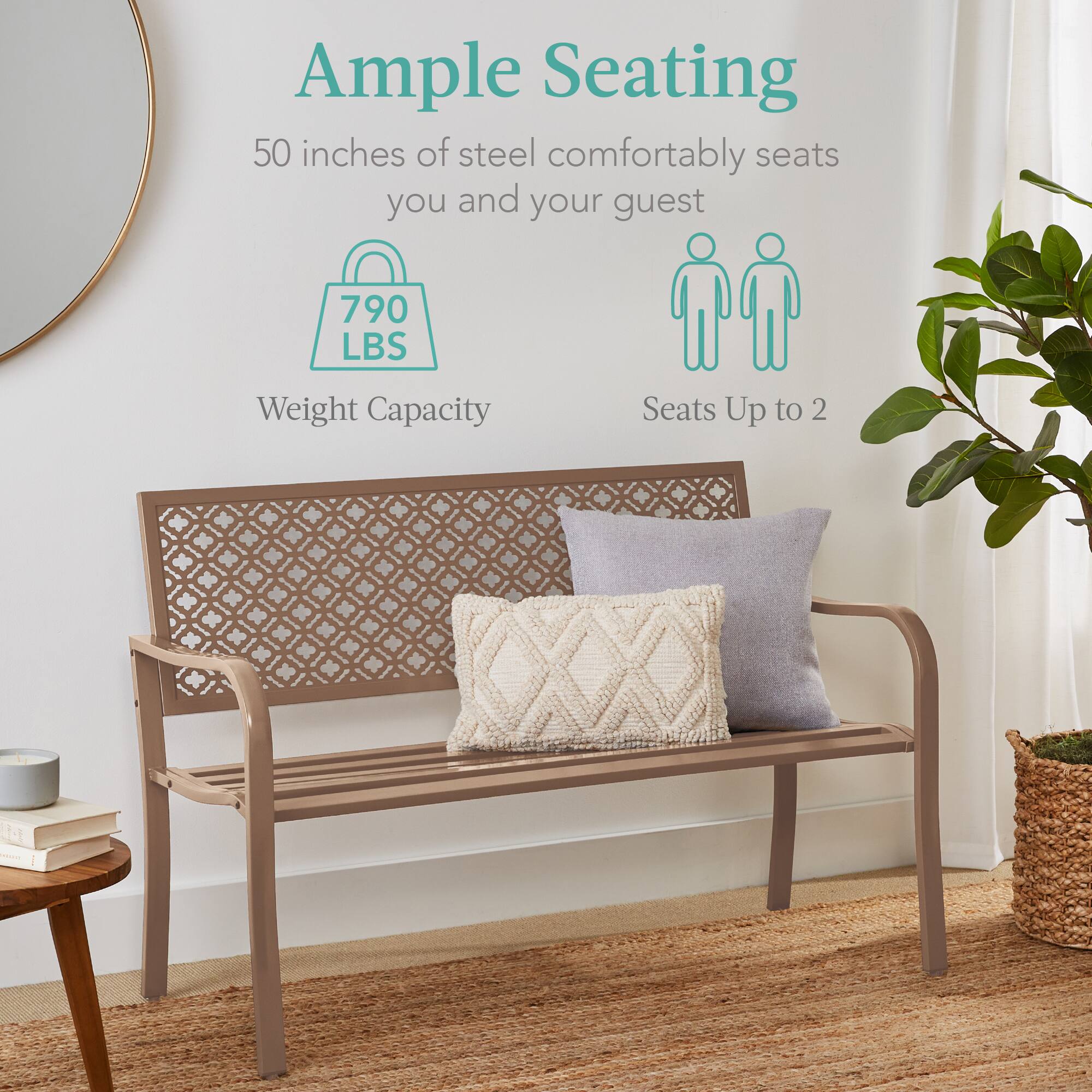 Ample Seating

50 inches of steel comfortably seats you and your guest

790 LBS Weight Capacity

Seats Up to 2