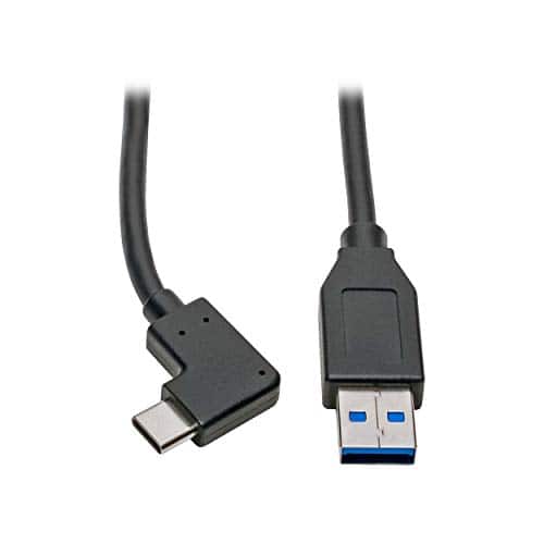 Tripp Lite - USB-C to USB-A Cable Right Angle 3.1 5 Gbps USB Type C M/M 3ft