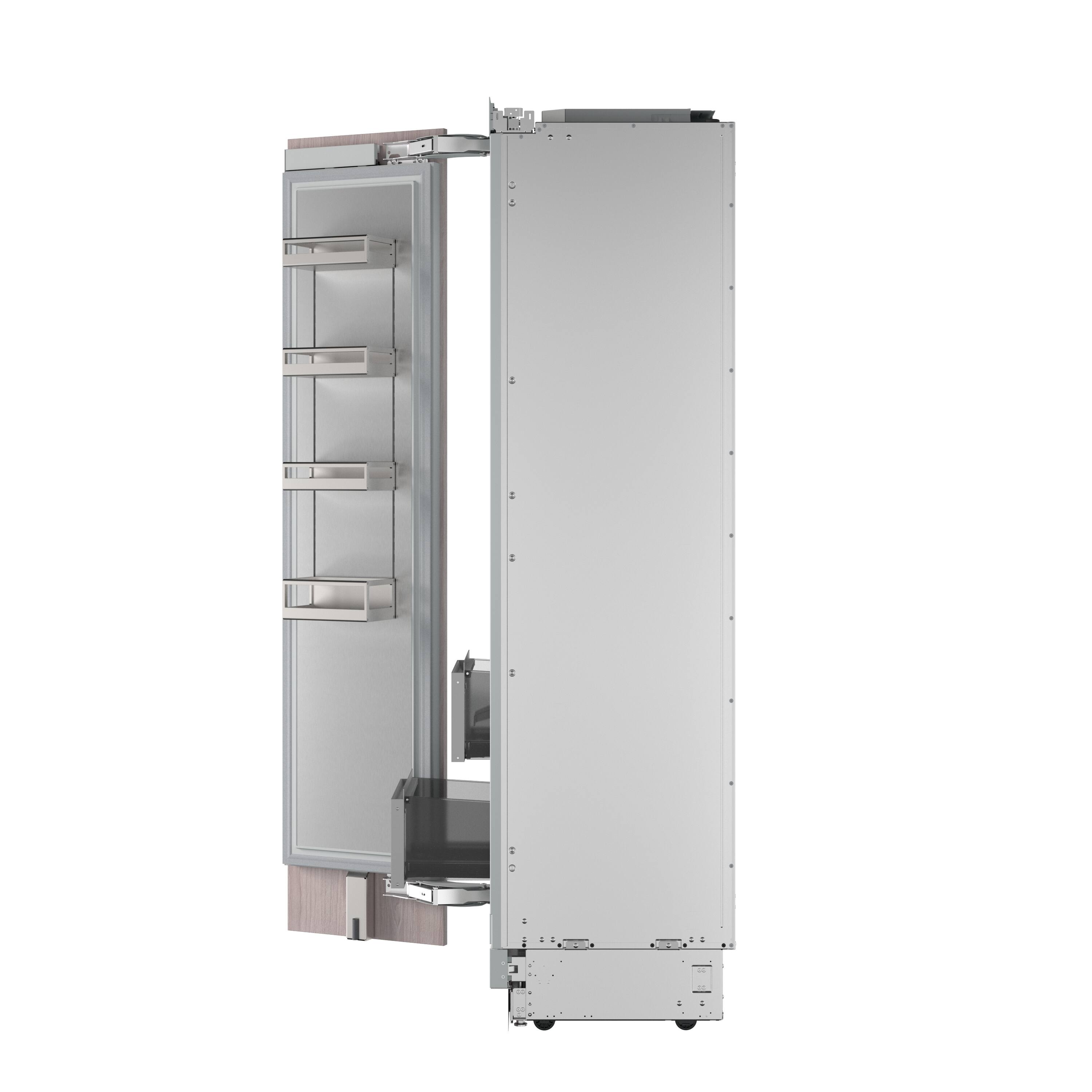 Alt View 2. Thermador - Freedom Collection 9.9 Cu. Ft. Automatic Defrost Smart Built-in Upright Freezer with Internal Ice Maker - Custom Panel Ready.
