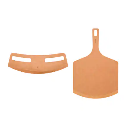 Front. ZWILLING - ZWILLING BBQ+ 2-pc Plant Fiber Pizza Peel and Cutter Set - Natural - Natural.