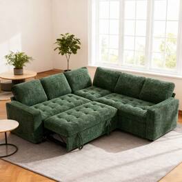 Vipbear - 5 Seat Modular Sectional Sofa with USB Ports, Adjustable Backrest, Storage Seats, Tool-Free Assembly,Green - Green