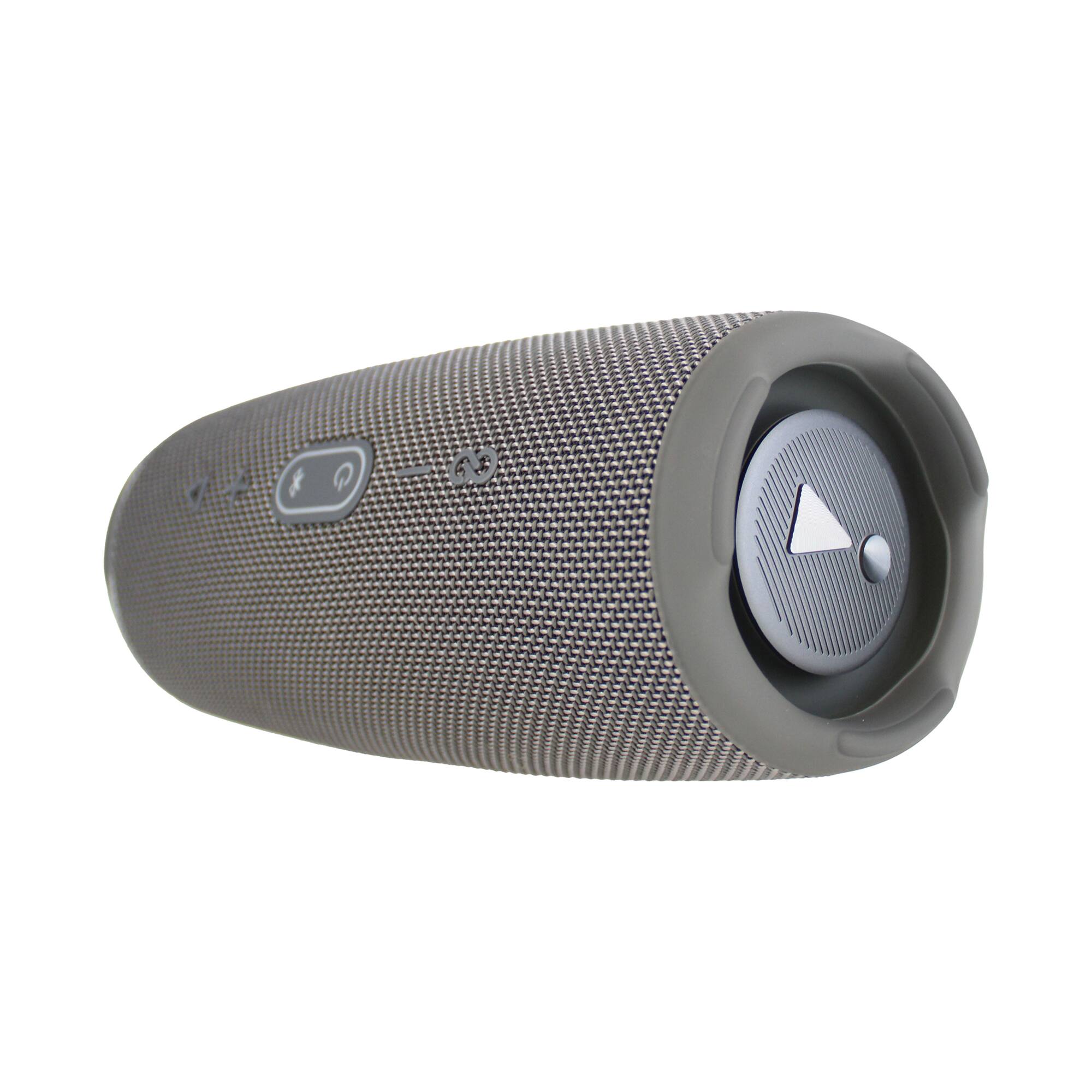 Back. JBL - JBL Charge 5 Portable Wireless Bluetooth Speaker with IP67 Waterproof with Case (Gray) - Grey.