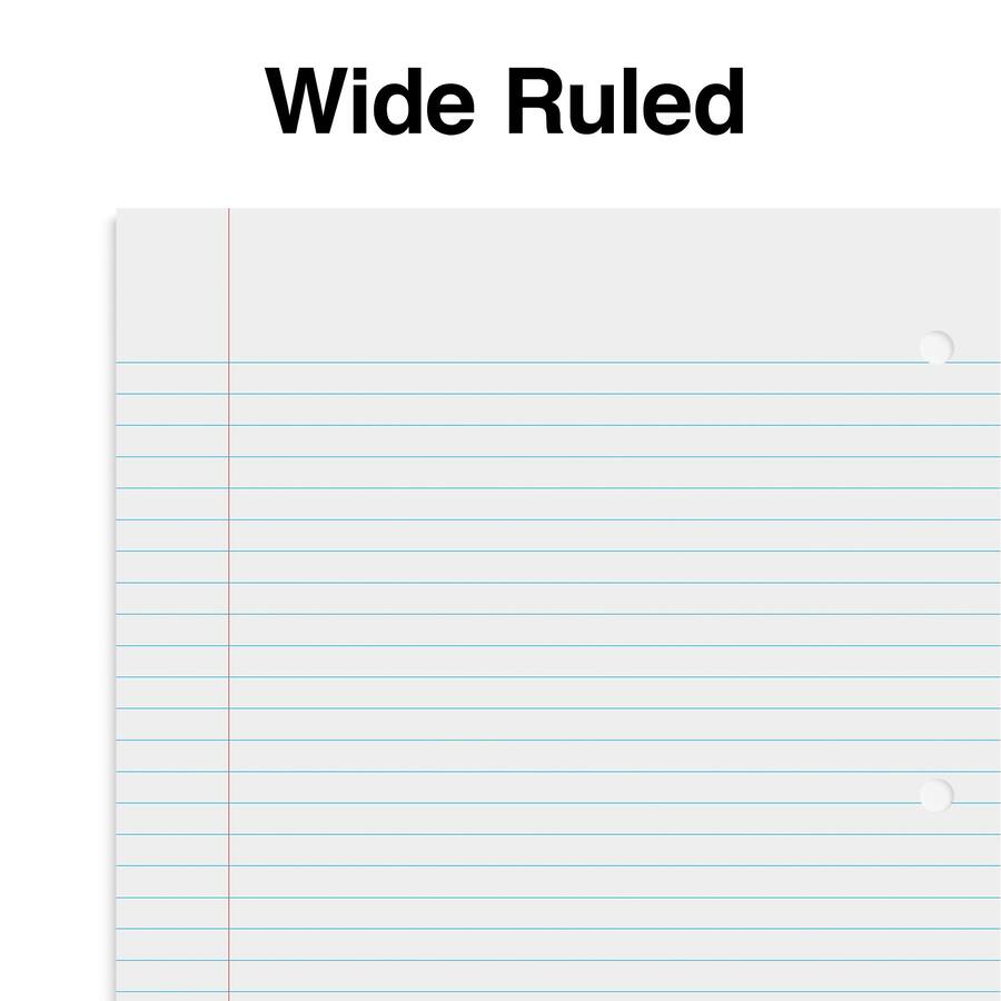 Staples Binding Staples 1‑Subject Notebook, 8” x 10.5”, Wide Ruled, 70 Sheets Red ...