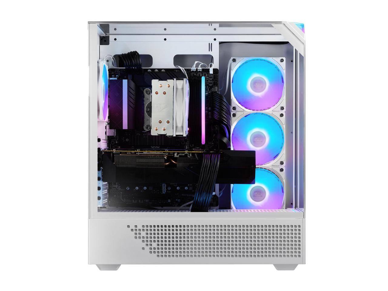 Alt View 2. iBUYPOWER - iBUYPOWER Element Gaming PC - i7 14700F, RTX 5060Ti, 16GB DDR5, 1TB SSD, Win 11, White - White.