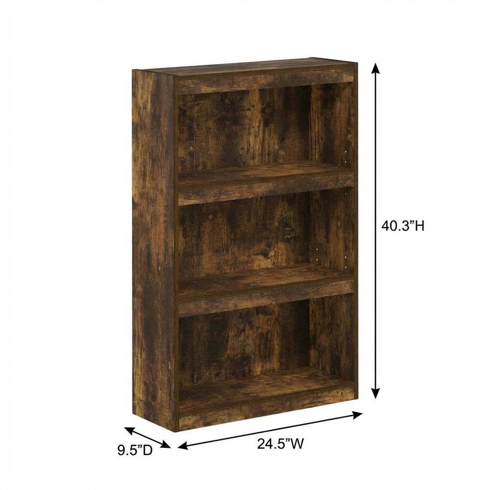 FurniFact - 3-Tier Adjustable Shelf Bookcase with Space-Saving Design - Amber Pine price history on PriceWatchPro