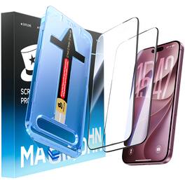 MAGIC JOHN - 2 Pack Screen Protectors for 18 Pro Max,HD 9H+ Shatterproof Tempered Glass, Bubble Free, Easy Installation - Clear