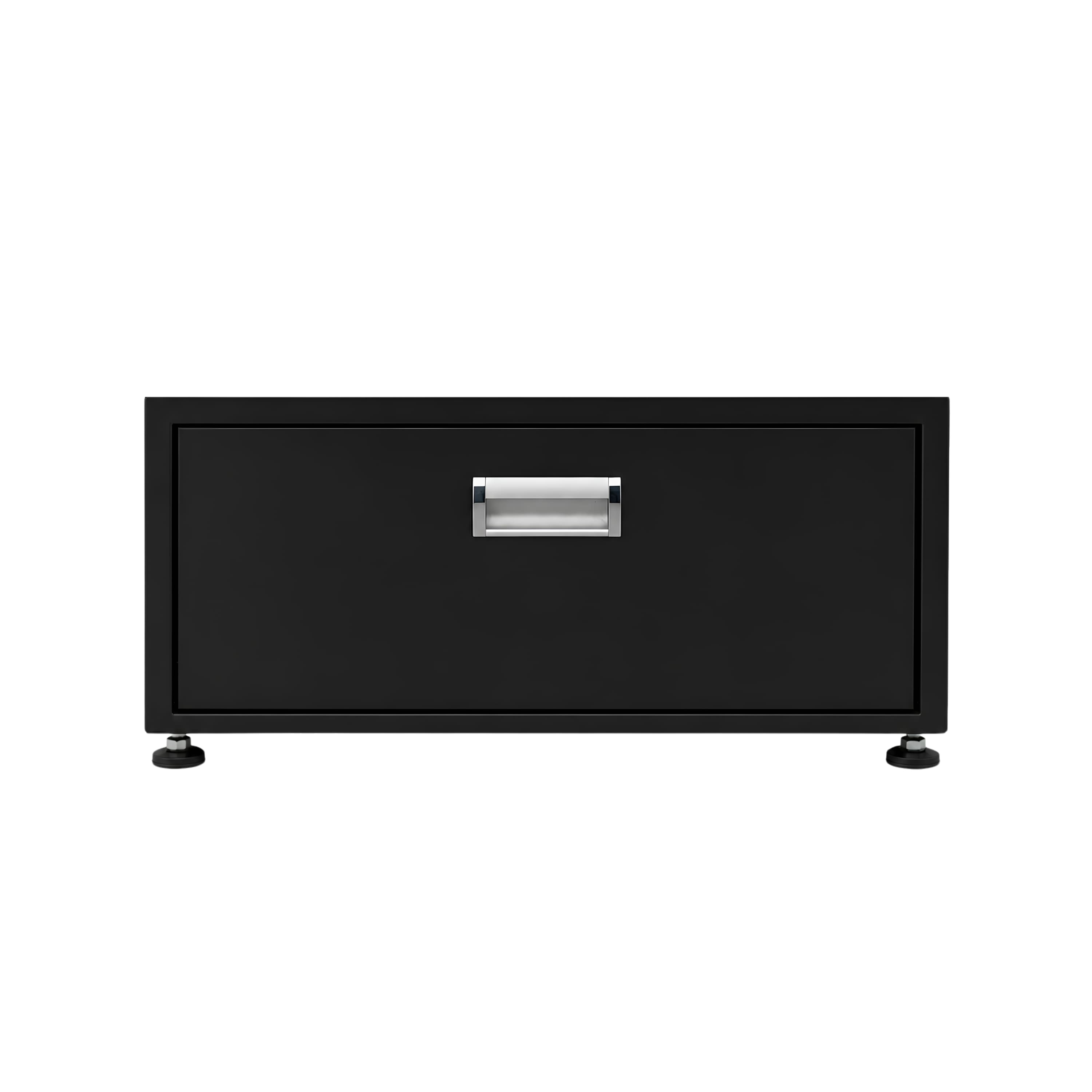 Equator- 24in Laundry Pedestal 13 inch tall + Rollout Storage Drawer Adjustable feet- Black