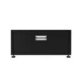 Equator - 24in Laundry Pedestal 13 inch tall + Rollout Storage Drawer Adjustable feet - Black