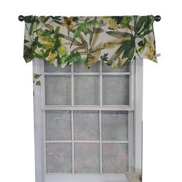 RLF Home - Jungla Regal 100% Cotton with Fully Lined 3" Rod Pocket Valnance for Windows 50" x 17" - Forest