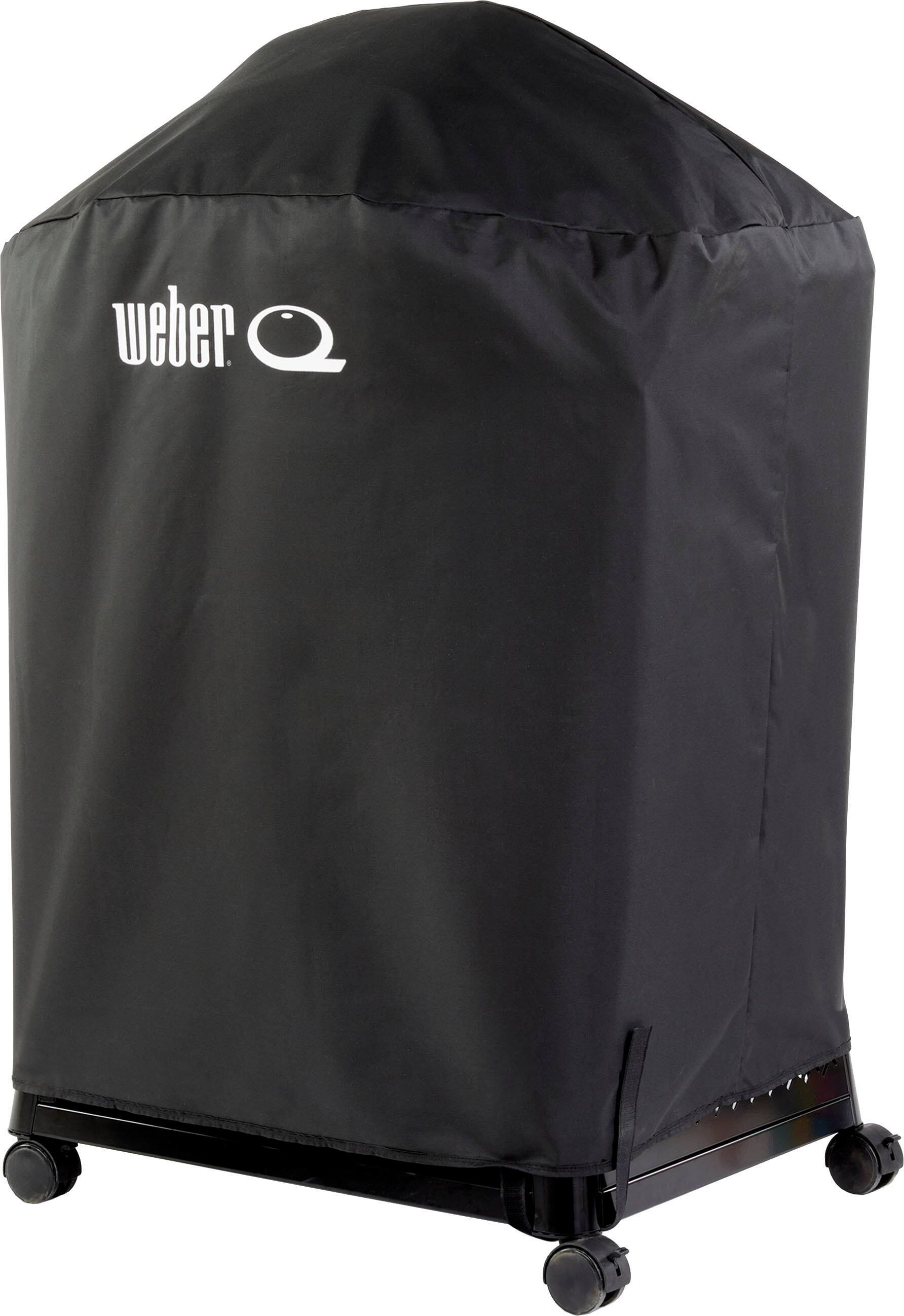 Left. Weber - Premium Cover for Q 2800N+ Gas Grill with Cart - Black.