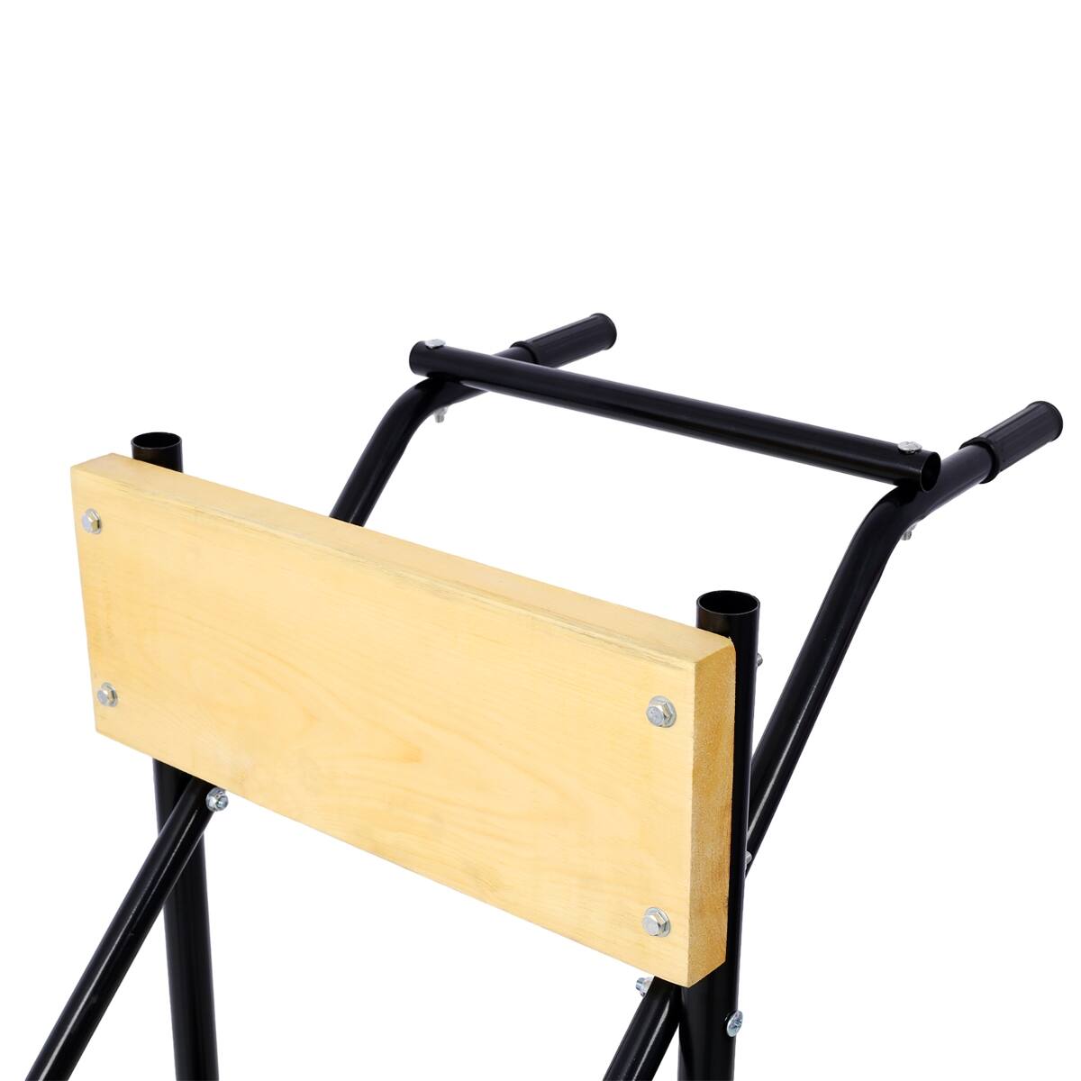 Back. Ropilly - Ropilly Outboard Motor Stand with Wheels, Steel Outboard Engine Carrier Cart, Wooden Mounting Board, 315 lb Capacity - Black.