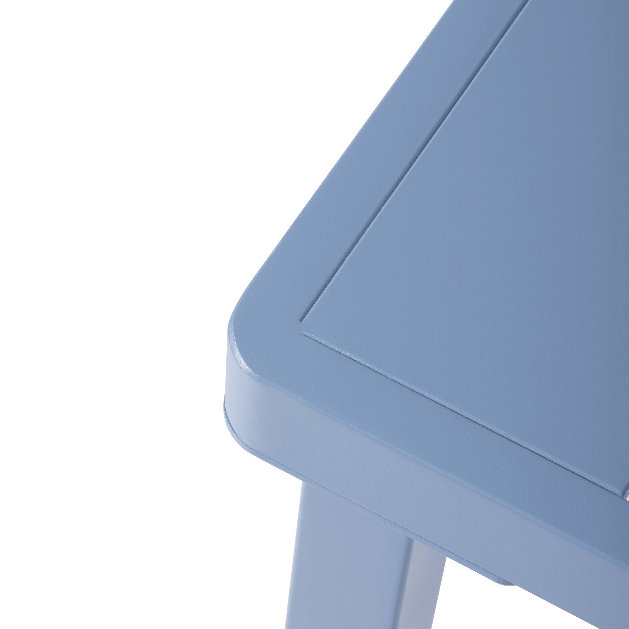 Alt View 3. WestinTrends - WestinTrends Playa 59" Iron Metal Outdoor Rectangular Patio Dining Table For 6 - French Blue.