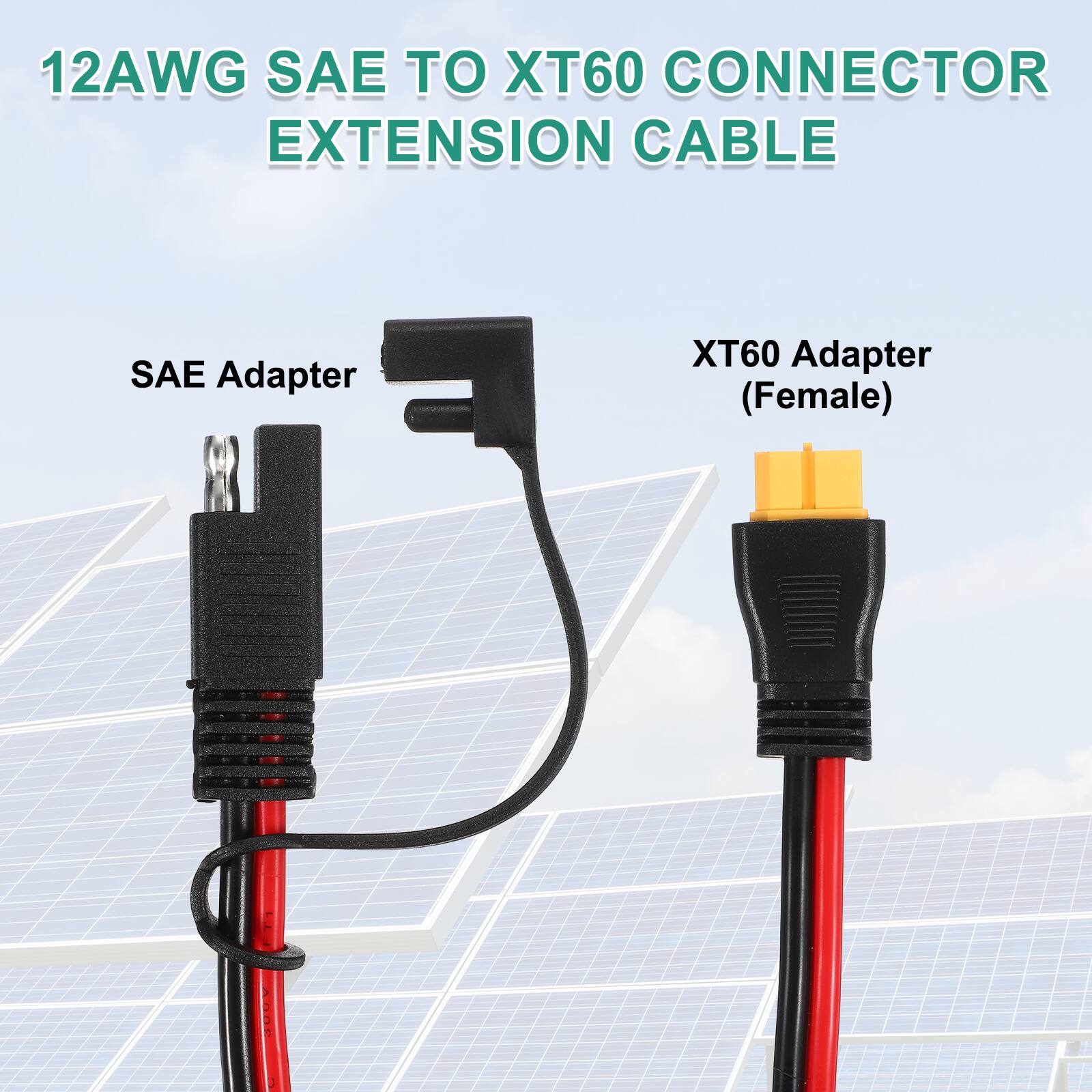 12AWG SAE TO XT60 CONNECTOR EXTENSION CABLE

SAE Adapter

XT60 Adapter (Female)