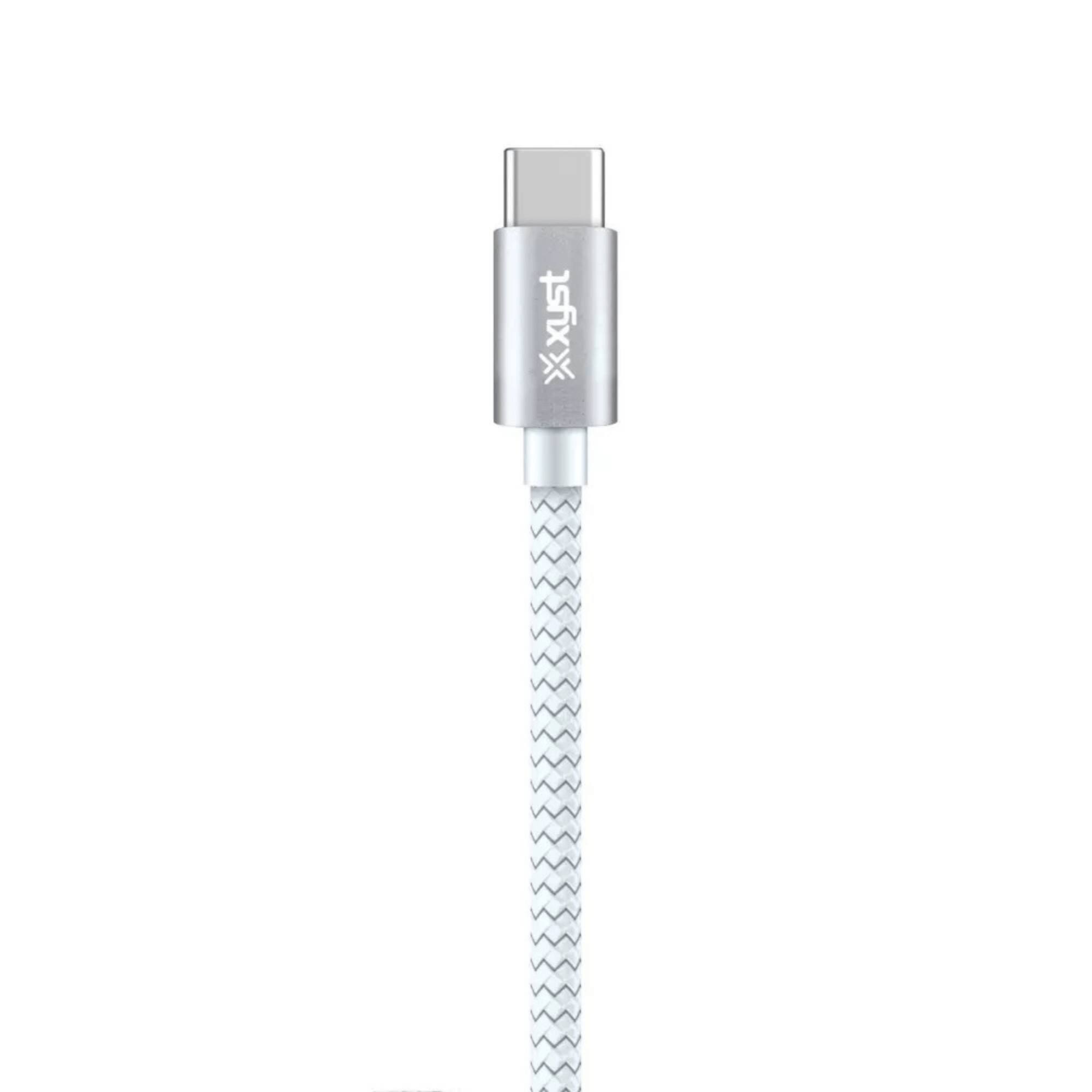 Alt View 1. Xyst - Charge and Sync USB to USB-C Braided Cable 10Ft - White.