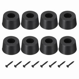 Unique Bargains - Rubber Speaker Isolation Feet, 1.3" Anti-Vibration Pad with Screws for Electronics Speaker Guitar 8pcs - Black