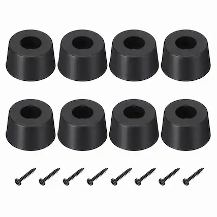 Front. Unique Bargains - Rubber Speaker Isolation Feet, 1.3" Anti-Vibration Pad with Screws for Electronics Speaker Guitar 8pcs - Black.