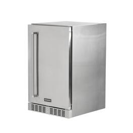 Coyote - Outdoor Living 21" 4.1 Cu. Ft. Built-in Compact Refrigerator Right Hinge - Stainless Steel