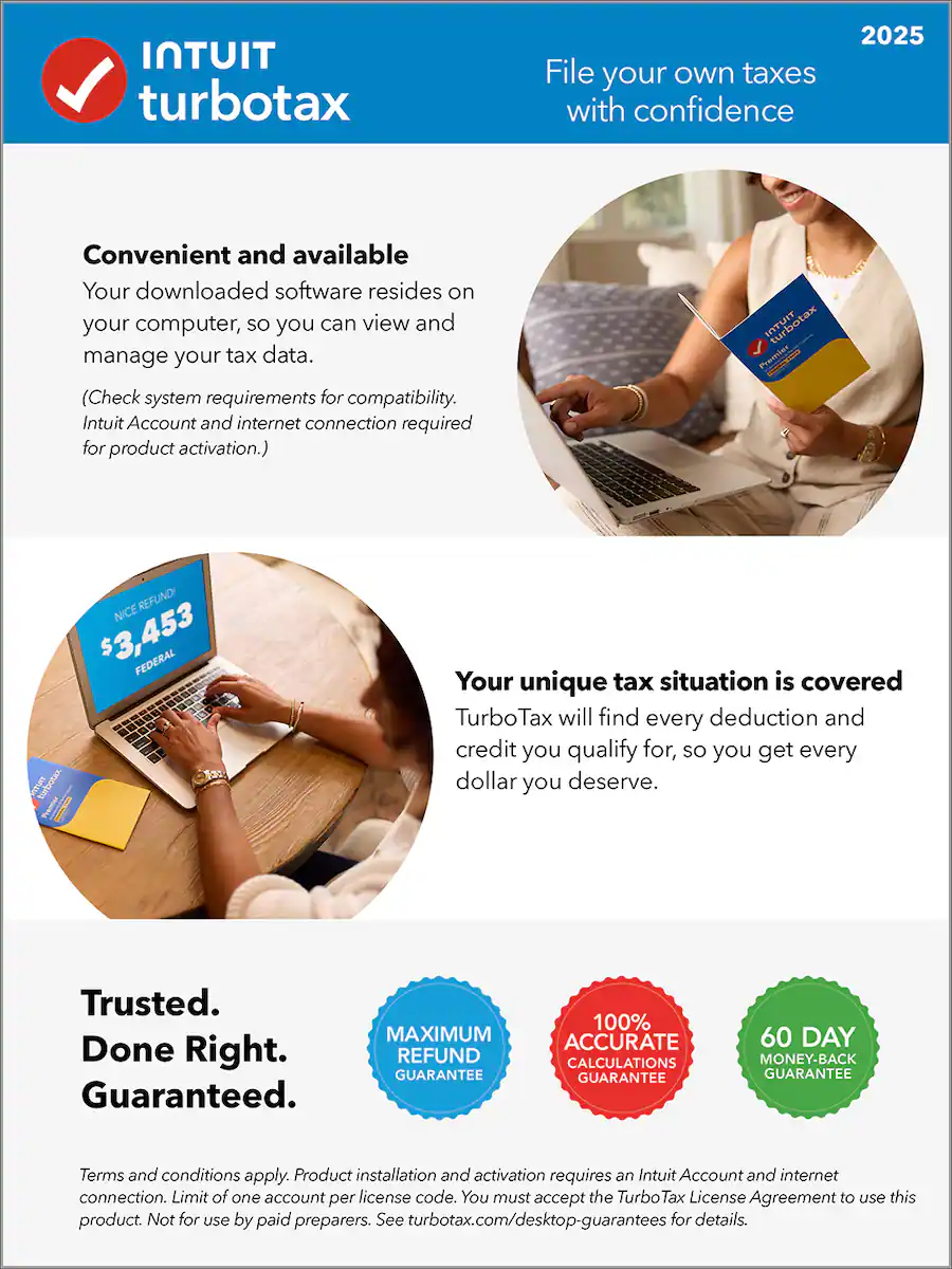 TurboTax Deluxe Desktop Edition 2025 Federal & State Tax Return Mac OS ...