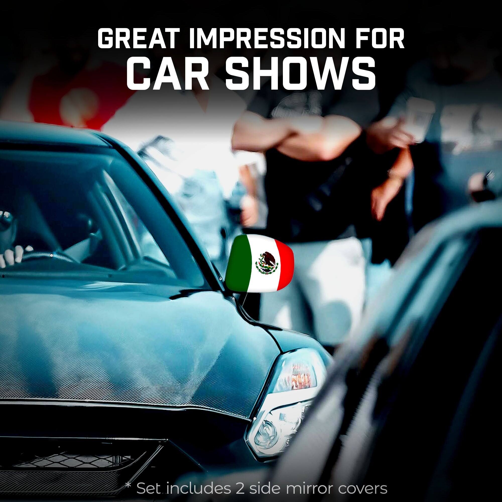 GREAT IMPRESSION FOR CAR SHOWS  
* Set includes 2 side mirror covers