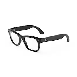 Ray-Ban Meta - (Gen 3) Wayfarer Large, Clear Lenses, AI Glasses with Camera for Men, Women - Matte Black