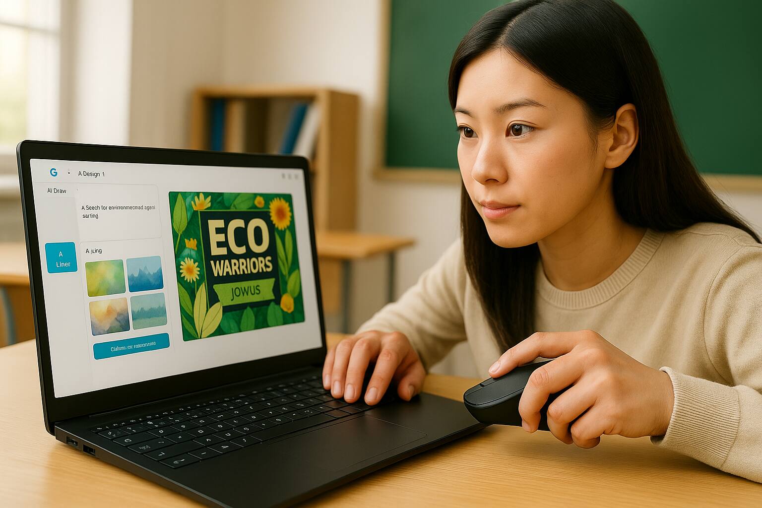 A Design 1  
Al Draw  
A Liner  
A Search for environmental agency starting  
A juing  
ECO WARRIORS  
JOWUS  
Clatm or Fallore