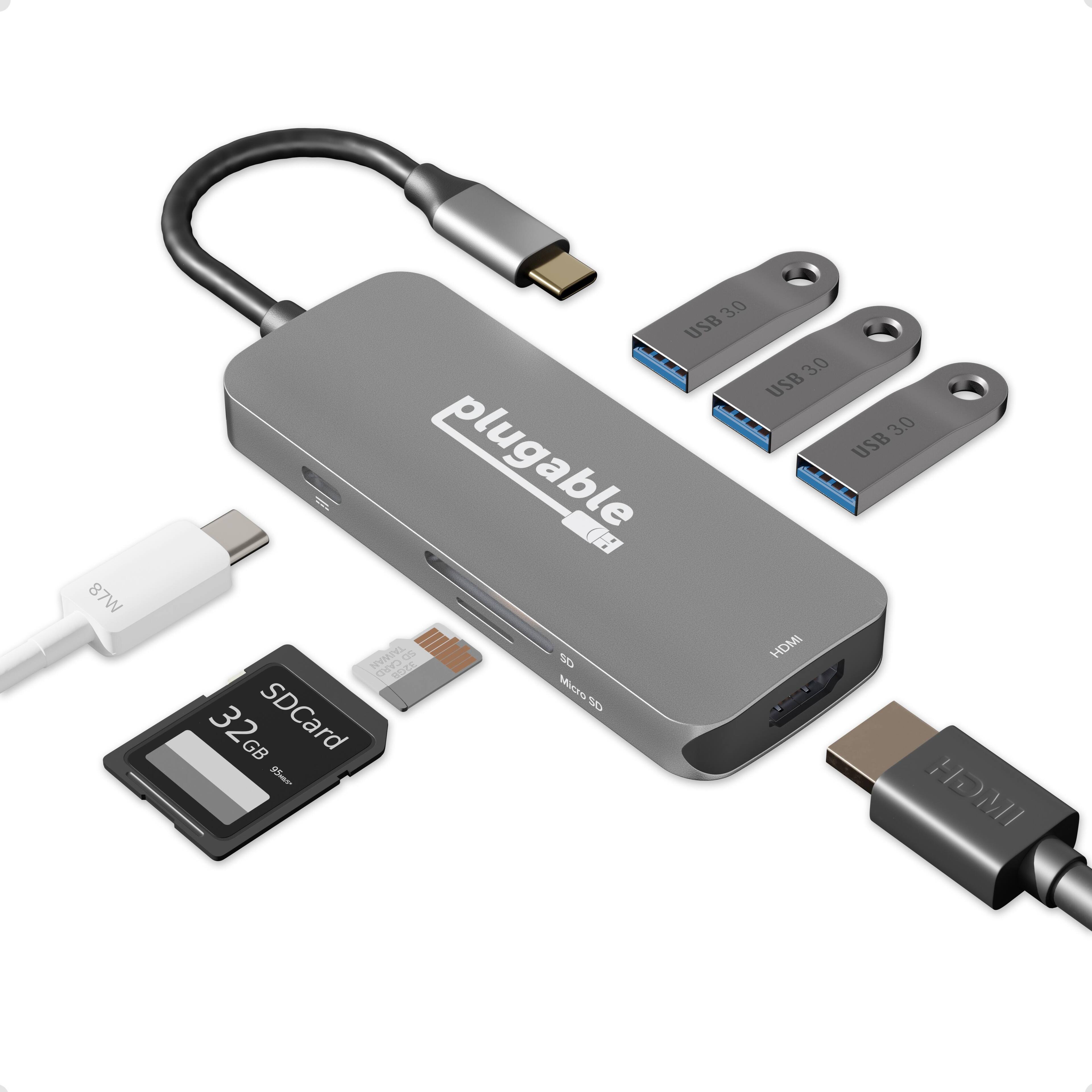 87W
30 USB 3.0
USB 3.0
plugable
USB 3.0
USB 3.0
USB 3.0
SDCard
32GB
HDMI
HDMI
