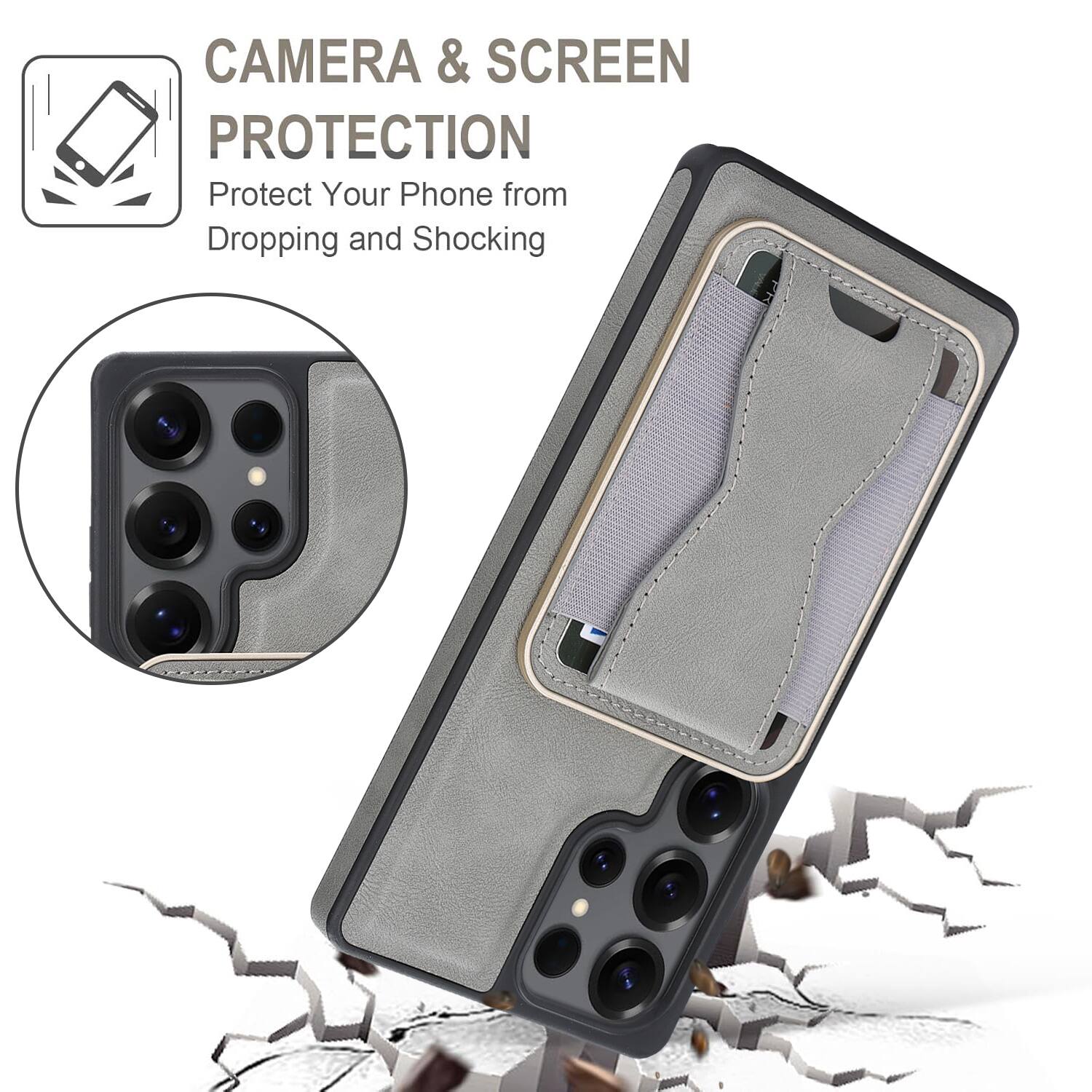 CAMERA & SCREEN PROTECTION  
Protect Your Phone from Dropping and Shocking