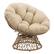 Angle. OSP Home Furnishings - Papasan Chair - Cream.