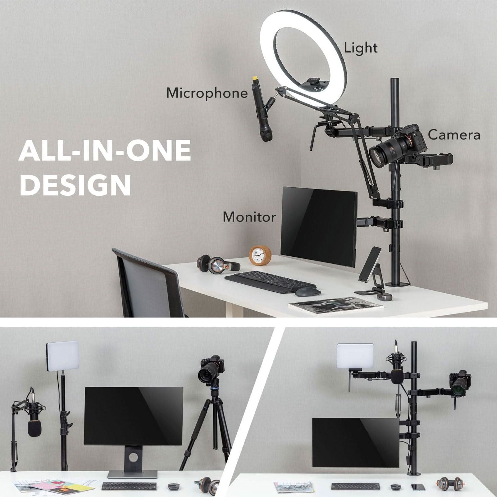Light Microphone ALL-IN-ONE DESIGN Monitor Camera