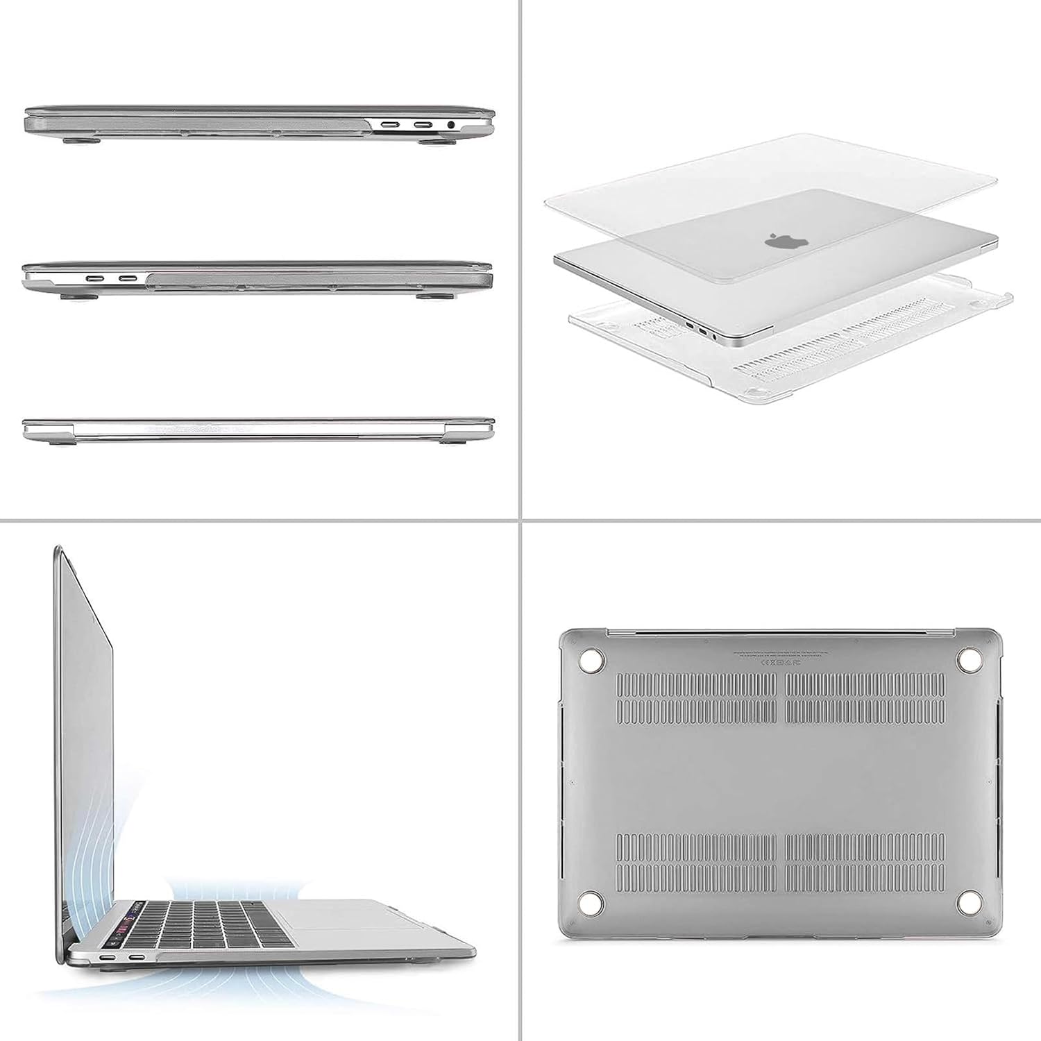 Alt View 1. mosiso - Hard Shell Case for 13-inch MacBook Pro 2016-2026 A2338 A2289 A2251 A2159 A1989 A1706 A1708 - Frost.
