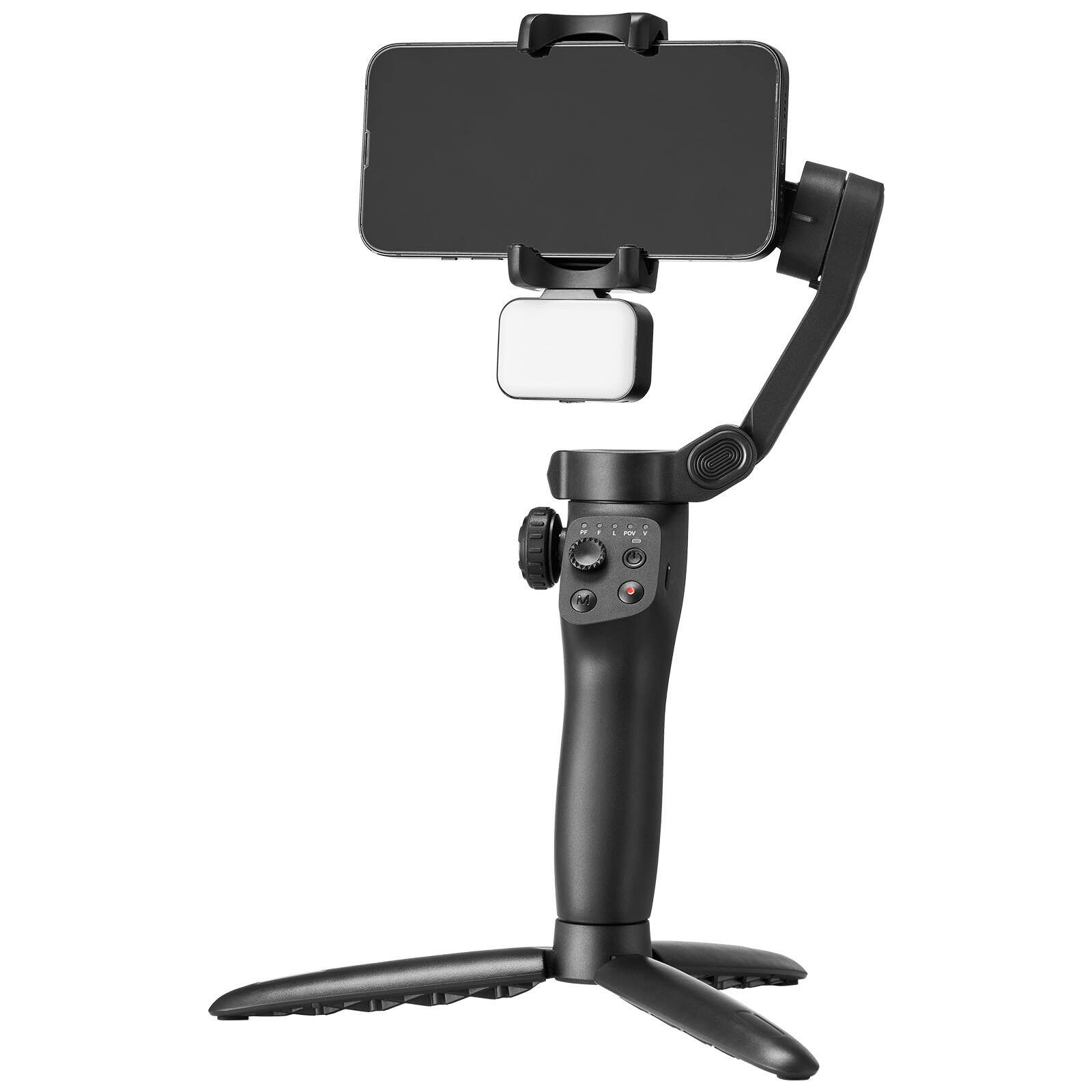 Alt View 9. Glintex - Gimbal Stabilizer for Smartphone 3-Axis Phone Gimbal with Magnetic Fill Light Face Tracking Gesture Control for Vlogging.
