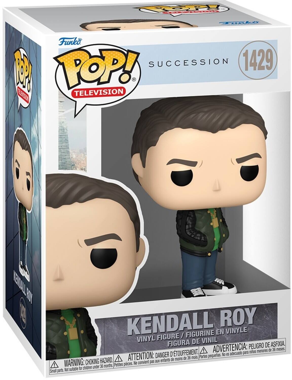 Funko 1 POP! SUCCESSION 1429 H TEERSION TELEVISION EO 8OT KENDALL ROY FIGURINE EN VINYLE FIGURE / VINYL DE VINIL FIGURA PELIGRO DE ASFIXIA. TOUFFEMENT. ADVERTENCIA: para nios menores de 36 meses. DANGER D No es adecuado ATTENTION: de 36 mois. Partes pequeas. HAZARD. enfants de moins WARNING: CHOKING Ne convient pas aux 36 months. Pettes pieces. suitable for children under Small parts. Not