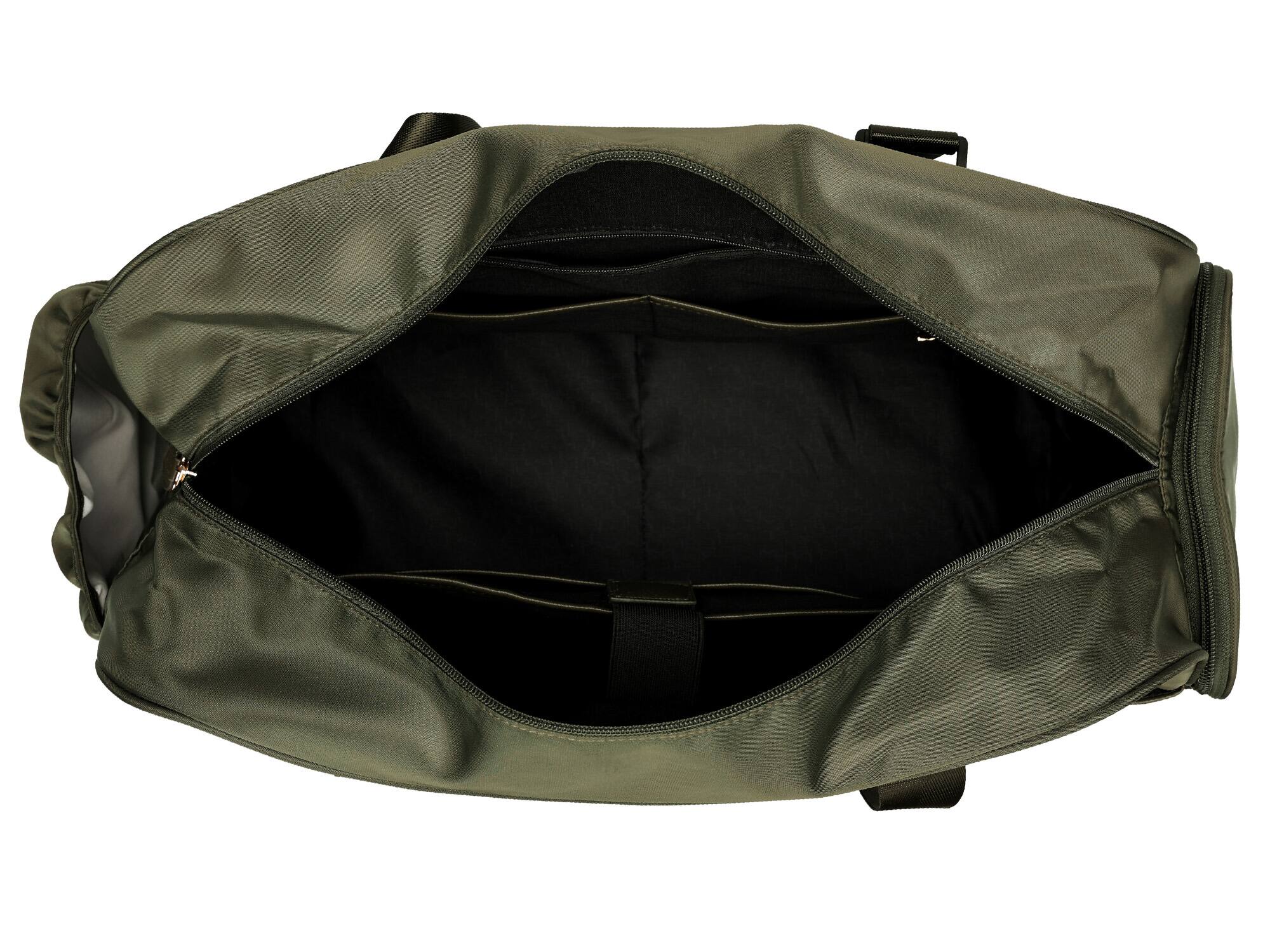 Back. Elle - ELLE Wayfarer 40L Monogram Weekender Duffel Bag | Olive Green - Olive Green.