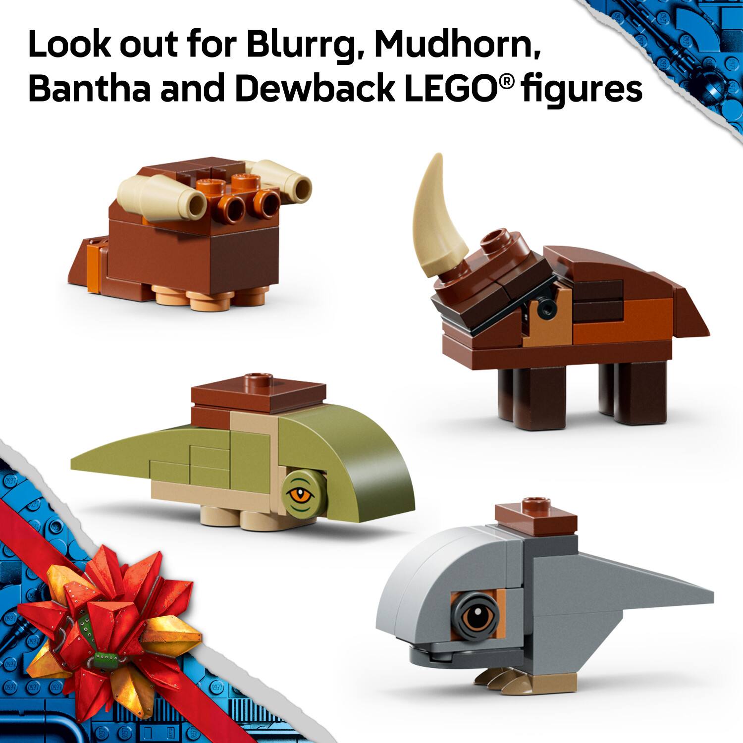 Look out for Blurrg, Mudhorn, Bantha and Dewback LEGO® figures