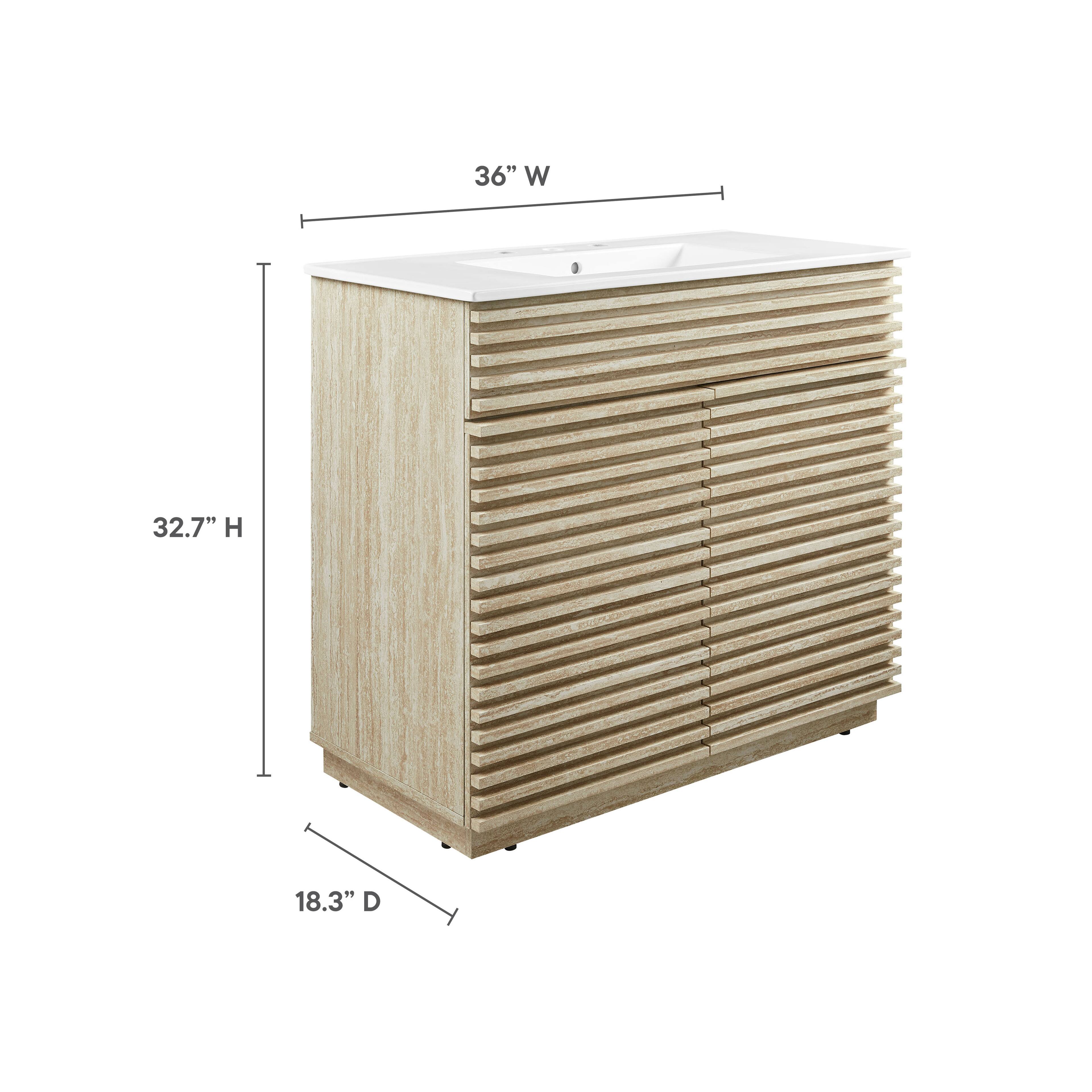 36" W x 32.7" H x 18.3" D