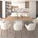 Alt View 1. Tiramisubest - Modern Extendable Dining Table for 6-10 People,78" Rectangle Dining Table with White Double Sturdy Pedestal Base - White Oak.