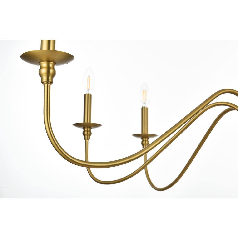 Back. Living District - Rohan 42 inch chandelier in Satin Gold - Satin Gold.