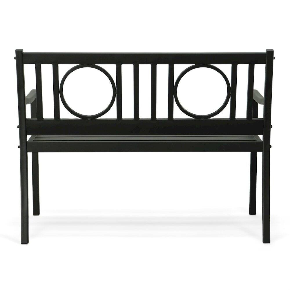Front. Carolina Chair & Table - Gramercy Outdoor Set - Black - Black.