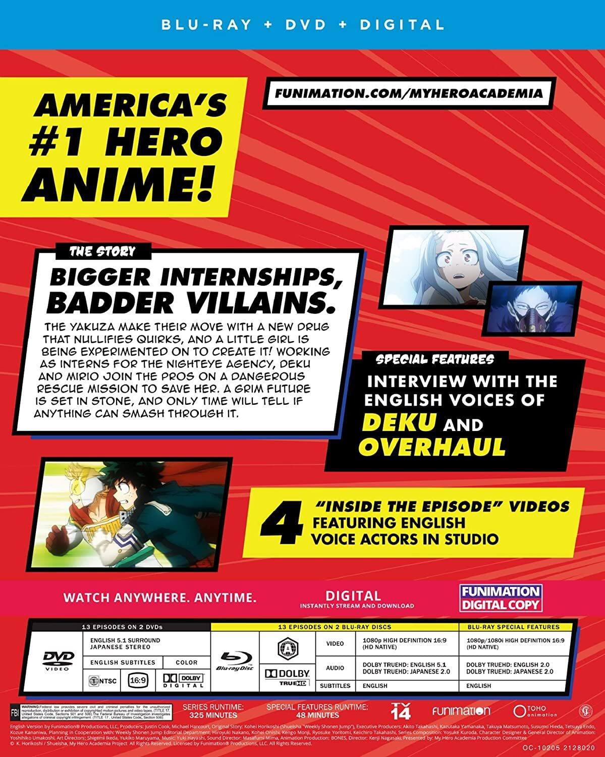 Alt View 1. My Hero Academia: Season 4 Part 1 (MHA)   - BLU-RAY.