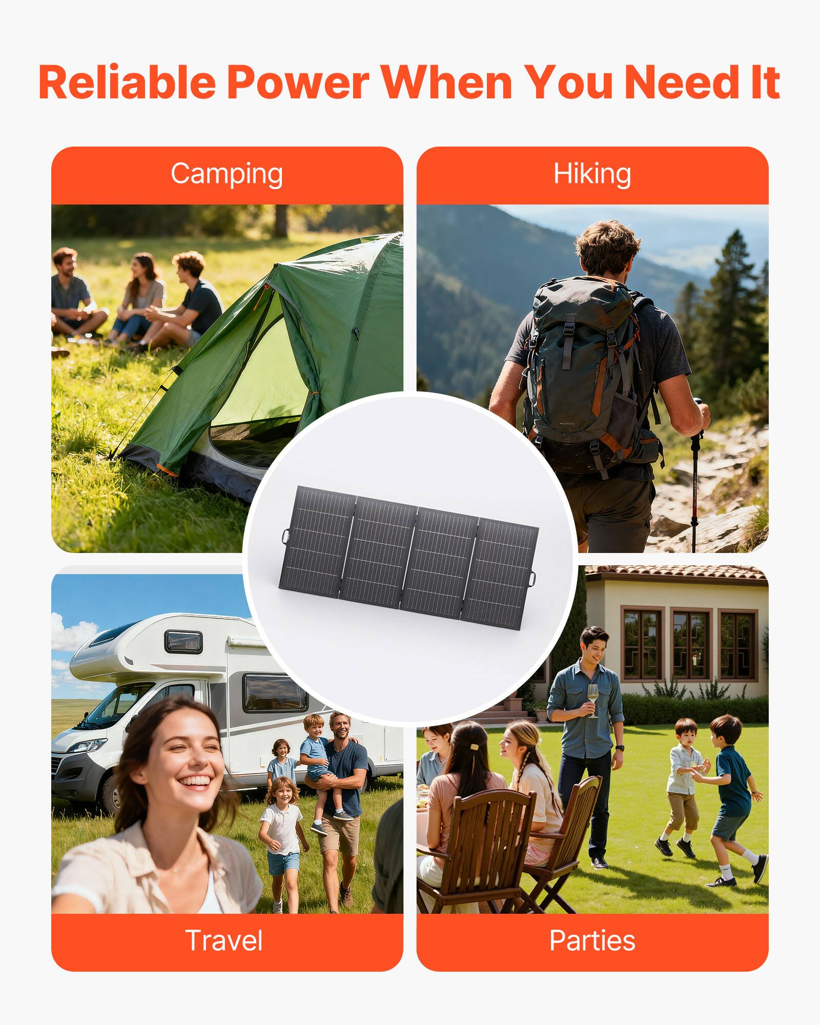 Reliable Power When You Need It

- Camping
- Hiking
- Travel
- Parties