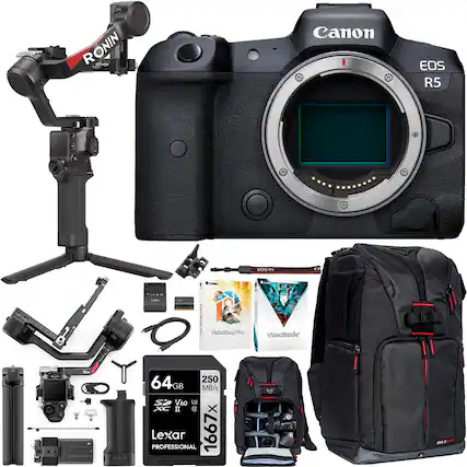 - RONIN
- Canon EOS R5
- 64GB 250 MB/s V60 U3 1667x Lexar Professional
- Paliishagae VideoStudio
- VideoStudio
- EOS R5
- Ronin 2