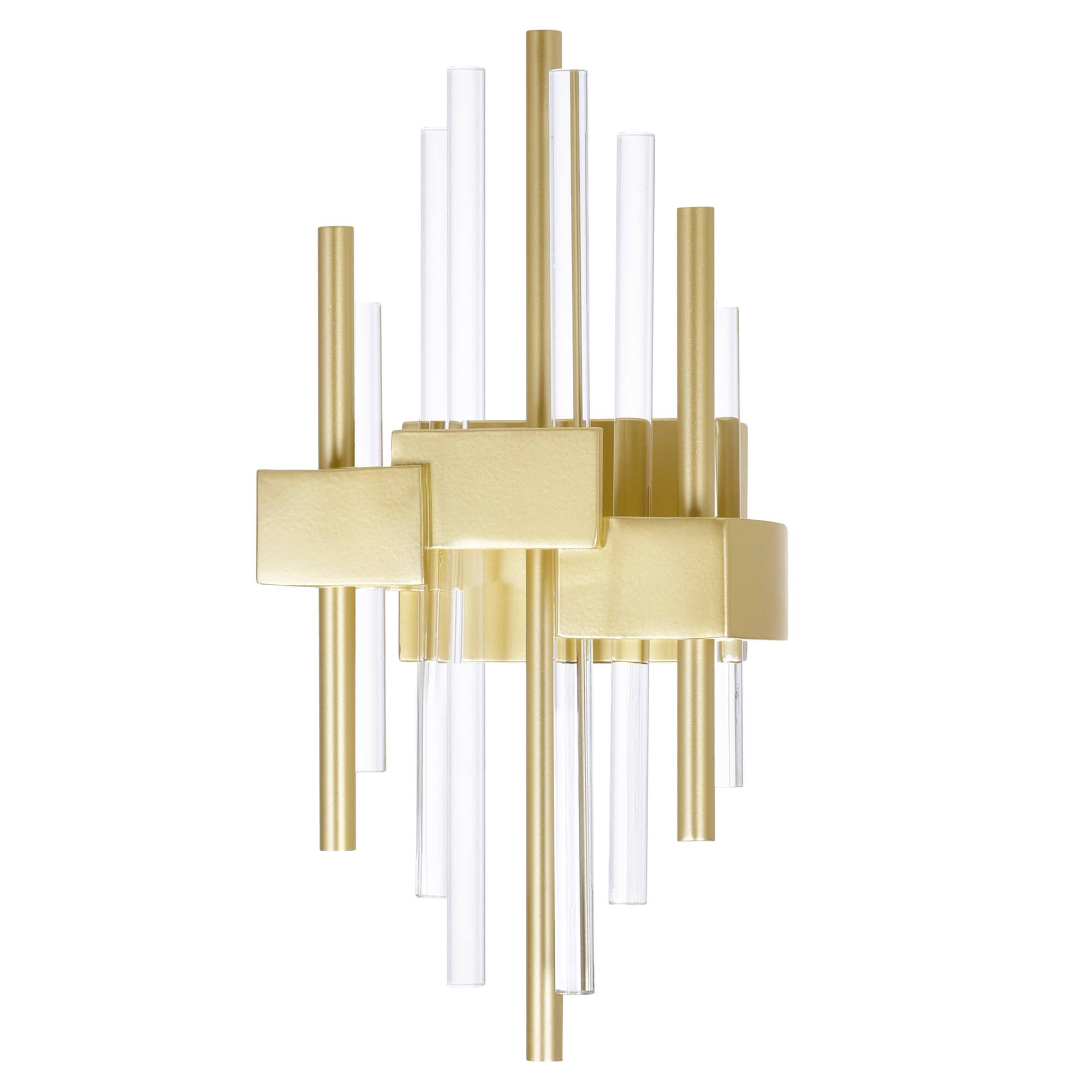 Alt View 2. CWI Lighting - Millipede 7 in LED Satin Gold Wall Sconce - Satin Gold.
