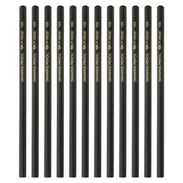 Unique Bargains - 12pcs 10B Drawing Pencils Hexagonal for Sketching Writing Art Artists Beginners - Black