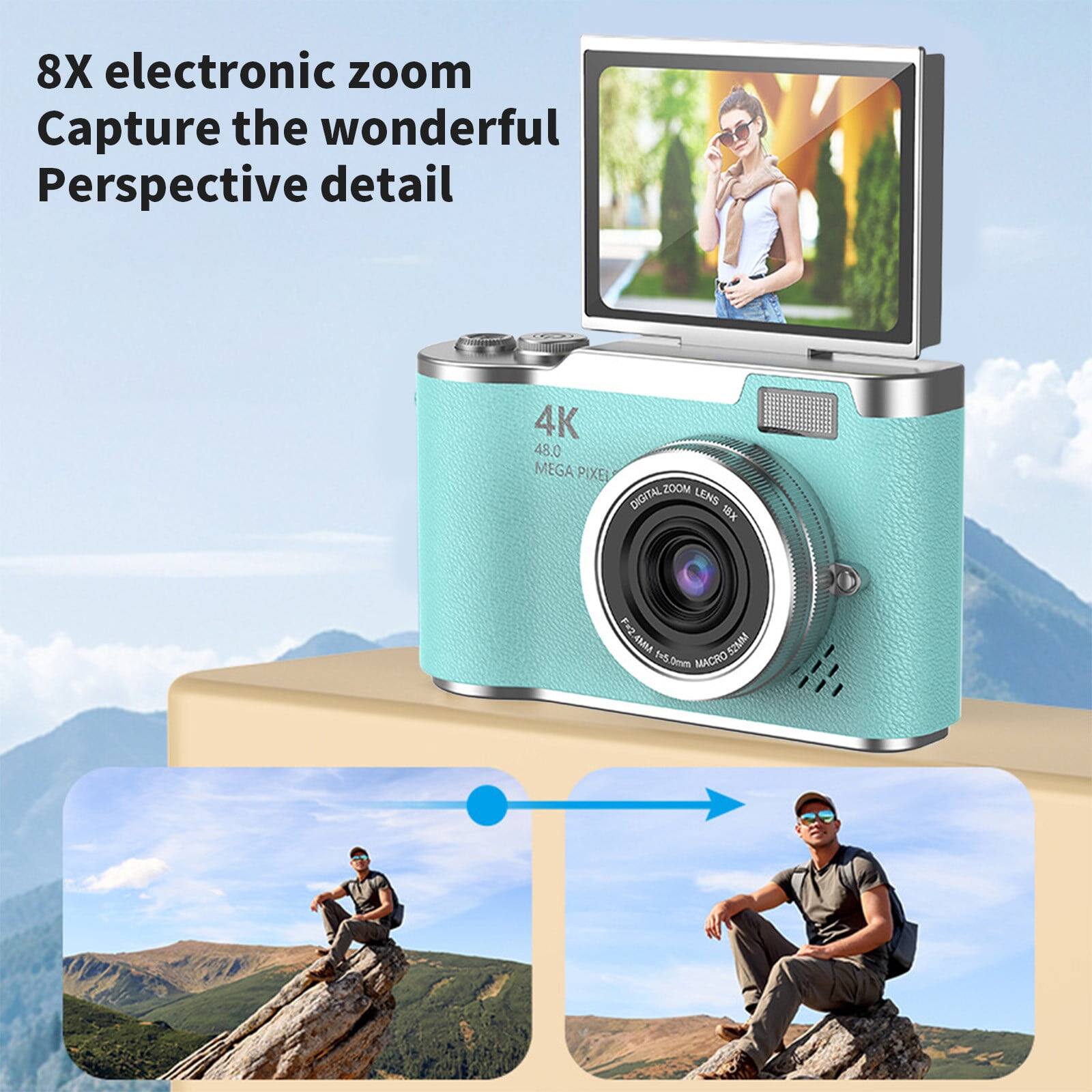 8X electronic zoom  
Capture the wonderful Perspective detail  

4K  
48.0 MEGA PIXEL  
DIGITAL ZOOM LENS  
18mm F=2.0  
MACRO