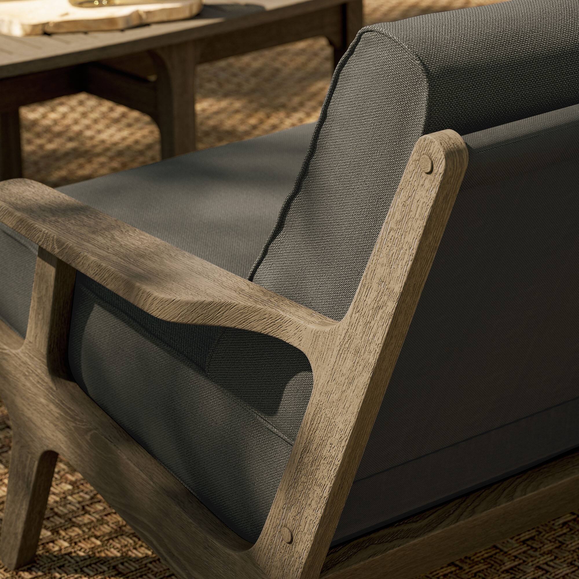 Alt View 8. Modway - Saratoga Outdoor Patio Teak Wood Loveseat by Modway - Weathered Gray Flint.